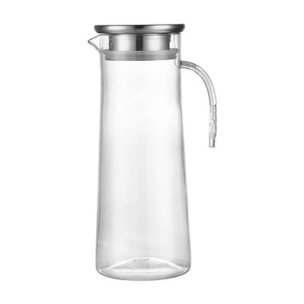JWDX Glass and Bottle Clearance, Pitcher Glass Pitcher with Handle and Lid 61.5 Oz Handmade Water Jug for Hot/Cold Water Ice Lemon Tea and Juice Beverage GY1.