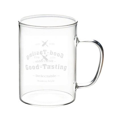 JWDX Bottle, Mug, Kitchen Supplies Clearance, Clear Glass Coffee Mugs 17 Oz Clear Transparent Tea Cups & Coffee Glasses Large Cappuccino Clear Cup with Handle for Hot/Cold Beverage Circular White.