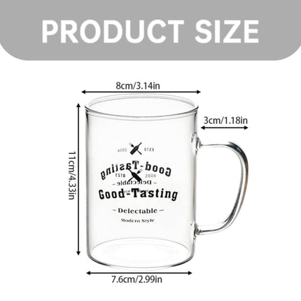 JWDX Bottle, Mug, Kitchen Supplies Clearance, Clear Glass Coffee Mugs 17 Oz Clear Transparent Tea Cups & Coffee Glasses Large Cappuccino Clear Cup with Handle for Hot/Cold Beverage Circular White.