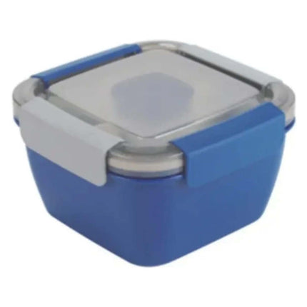 JWDX Food Storage, Light Meal Salad Box Japanese Style Double Layer Compartment Lunch Box, Kitchen Supplies Clearance, 1Pc Portable Box and Salad Bowl Combo Keep Your Food Fresh and Organized Blue.