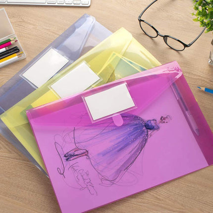 Zip Pencil 2 Pack Plastic Envelopes Poly Envelopes Sooez Clear Document Folders Us Letter A4 Size Newyear Arrival! Blue 1-Blue.