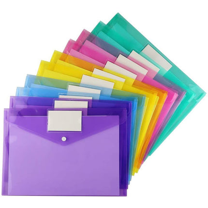Zip Pencil 2 Pack Plastic Envelopes Poly Envelopes Sooez Clear Document Folders Us Letter A4 Size Newyear Arrival! Blue 1-Blue.