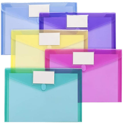 Zip Pencil 2 Pack Plastic Envelopes Poly Envelopes Sooez Clear Document Folders Us Letter A4 Size Newyear Arrival! Blue Purple.