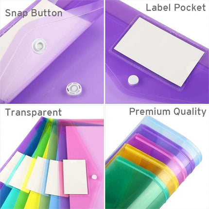 Zip Pencil 2 Pack Plastic Envelopes Poly Envelopes Sooez Clear Document Folders Us Letter A4 Size Newyear Arrival! Blue Purple.