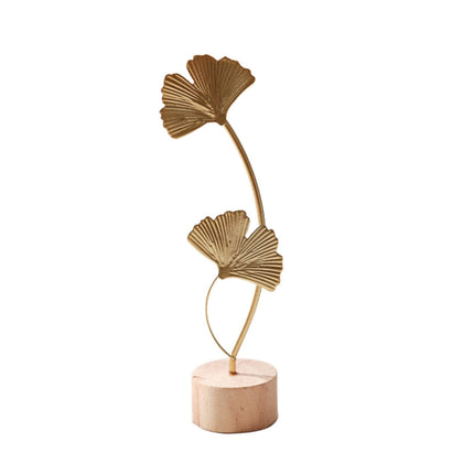 Leaf Decor Metal Golden Leaf Ornaments and Base Modern Simple Gold Leaf Table Sculpture for Living Room Bedroom Bookshelf Desktop Decoratio, Valentines Day Decorations: Desktop Ornament Gold1.