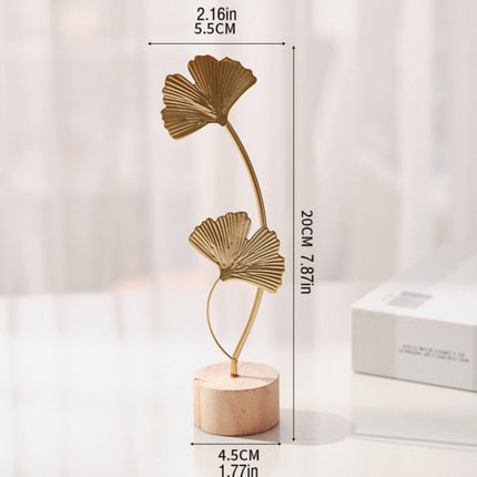 Leaf Decor Metal Golden Leaf Ornaments and Base Modern Simple Gold Leaf Table Sculpture for Living Room Bedroom Bookshelf Desktop Decoratio, Valentines Day Decorations: Desktop Ornament Gold5.