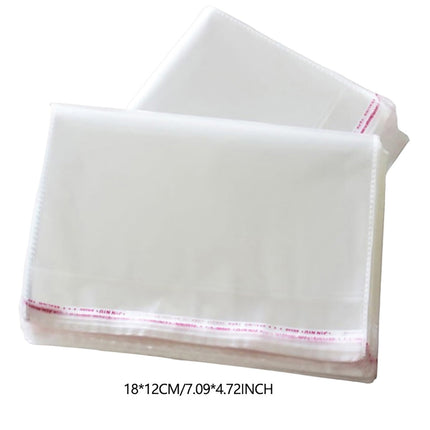 Made of Plastic, Gift Wrapping Paper Large Resealable Bags 100Pc Plastic Clear Self Sealing Bags Self Adhesive Sealing Plastic Bags in for and Clothes Jewelry Package Clear.