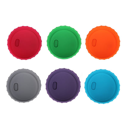JWDX Soda Can Cap Clearance, Can Lids Juice Beverage Beer No Spill Silicone Can Lid Standard Cans Protector (6 Pack Assorted) Pink.