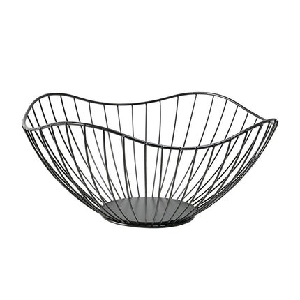 JWDX Fruit Plate Clearance, Modern Creative Single Tier Dish Wire Fruit Vegetables Bread Decorative Stand Serving Bowls Basket Holder Table Centerpiece Decorative Hold Vegetables Bread Sn BK2.