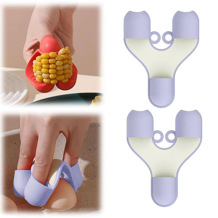 JWDX Oven Mitts Clearance, Mini Silicone Finger Oven Finger Food Tongs Kitchen Dishes Silicone Oven Heat Insulated Finger Glove Microwave Oven Silicone Non Slip Holder Kitchen Accessories Purple.