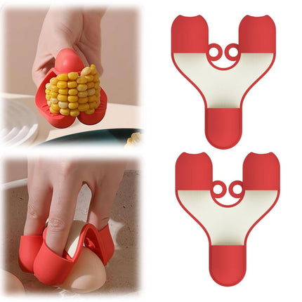 JWDX Oven Mitts Clearance, Mini Silicone Finger Oven Finger Food Tongs Kitchen Dishes Silicone Oven Heat Insulated Finger Glove Microwave Oven Silicone Non Slip Holder Kitchen Accessories Red.