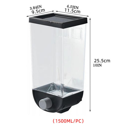 JWDX Storage Containers Clearance, Cereal Dispenser Countertop Cereal Containers Storage 1.5L /1Lorganization and Storage Containers for Kitchen Dry Food Dispenser for Rice Grains Snack Oatmeal BK2.