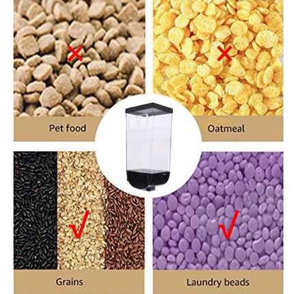 JWDX Storage Containers Clearance, Cereal Dispenser Countertop Cereal Containers Storage 1.5L /1Lorganization and Storage Containers for Kitchen Dry Food Dispenser for Rice Grains Snack Oatmeal BK2.