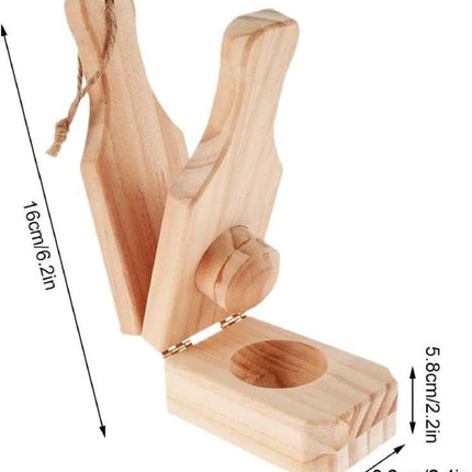JWDX Bakeware Clearance, Wooden with Handle 2 in 1 Portable Wooden Banana Maker Wood Latin Cooking Utensil for Making Stuffed Gold.