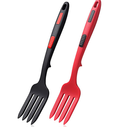 JWDX Cooking Utensils Clearance, 2Pcs Silicone Flexible Fork Heat Cooking Fork Tools Dishwasher Kitchen Fork Kitchen Non Stick Fork for Bake and Stir Mix Ingredients Whisk Eggs As shown.