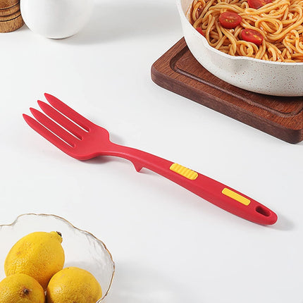 JWDX Cooking Utensils Clearance, 2Pcs Silicone Flexible Fork Heat Cooking Fork Tools Dishwasher Kitchen Fork Kitchen Non Stick Fork for Bake and Stir Mix Ingredients Whisk Eggs As shown.