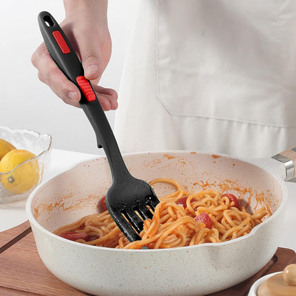 JWDX Cooking Utensils Clearance, 2Pcs Silicone Flexible Fork Heat Cooking Fork Tools Dishwasher Kitchen Fork Kitchen Non Stick Fork for Bake and Stir Mix Ingredients Whisk Eggs As shown.