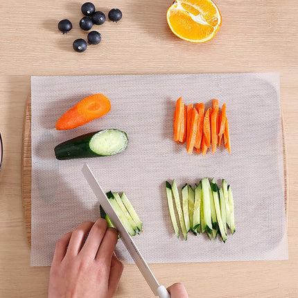 JWDX Placemat Clearance, Disposable Cutting Board Mat Disposable Cutting Mat Cutting Board Sheet with Built in Crease Flexible Plastic Cutting Mat for Kitchen As shown.