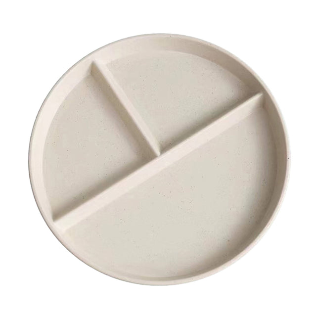 JWDX Tableware Clearance, Wheat Plates for Adults Reusable Dinnerware Set Kids Divided Plate Bariatric Plastic Salad Lunch Tray Microwave and Dishwasher BGA.