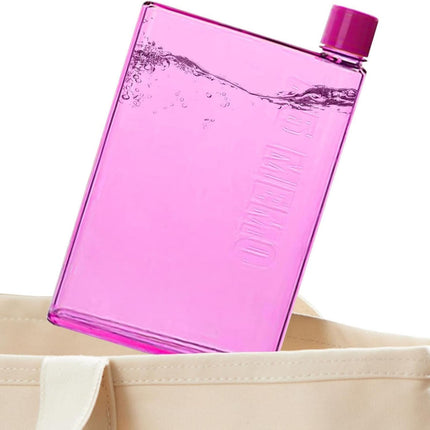 JWDX Glass and Bottle Clearance, Flat Water Bottle Slim Water Bottle for Purse Leak Proof Slim Handbag Poket Drinking Bottle for Outdoor Sports Fitness Camping Hiking Cycling 750Ml Clear.