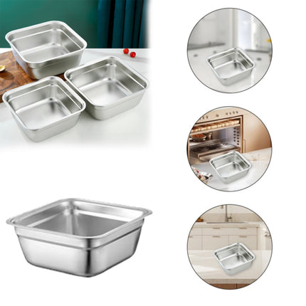 JWDX Closure Bags and Lids and Boxes Clearance, 1Pc Dish Tub for Kitchen Sink Square Stainless Tub with Smooth and Wide Edge Stackable Stable Flat Bottom Multi Purpose Wash Basin As shown.