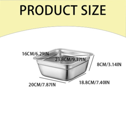 JWDX Closure Bags and Lids and Boxes Clearance, 1Pc Dish Tub for Kitchen Sink Square Stainless Tub with Smooth and Wide Edge Stackable Stable Flat Bottom Multi Purpose Wash Basin As shown.