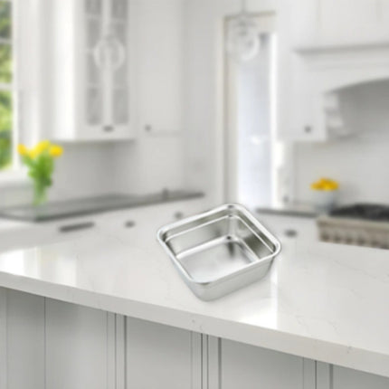 JWDX Closure Bags and Lids and Boxes Clearance, 1Pc Dish Tub for Kitchen Sink Square Stainless Tub with Smooth and Wide Edge Stackable Stable Flat Bottom Multi Purpose Wash Basin As shown.