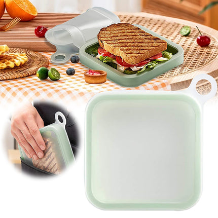 JWDX Food Storage Clearance, Silicone Sandwich Container for Lunch Boxes Food Storage Containers with Lids Meal Prep Reusable Bag Box Microwave Freezer and Dishwasher As shown.