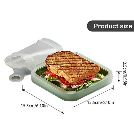 JWDX Food Storage Clearance, Silicone Sandwich Container for Lunch Boxes Food Storage Containers with Lids Meal Prep Reusable Bag Box Microwave Freezer and Dishwasher As shown.
