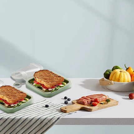JWDX Food Storage Clearance, Silicone Sandwich Container for Lunch Boxes Food Storage Containers with Lids Meal Prep Reusable Bag Box Microwave Freezer and Dishwasher As shown.