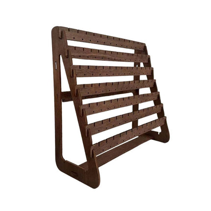 JWDX Rack Clearance, Earring Display Wood Earring Stand Organizer Stud Earrings Tower Jewelry Organizer Holder for Stud Hook Earrings Organizer Brown.