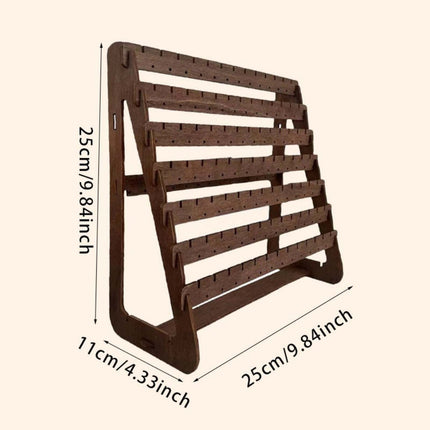 JWDX Rack Clearance, Earring Display Wood Earring Stand Organizer Stud Earrings Tower Jewelry Organizer Holder for Stud Hook Earrings Organizer Brown.