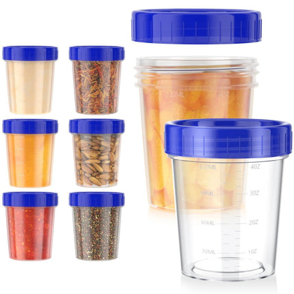 JWDX Food Storage Clearance, 4 Ounce Dressing Container Leak Proof Seasoning Container with Lid Reusable Screw Lid Plastic Container As shown.