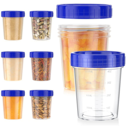 JWDX Food Storage Clearance, 4 Ounce Dressing Container Leak Proof Seasoning Container with Lid Reusable Screw Lid Plastic Container As shown.