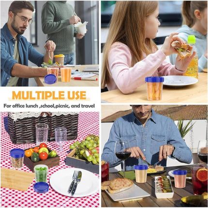 JWDX Food Storage Clearance, 4 Ounce Dressing Container Leak Proof Seasoning Container with Lid Reusable Screw Lid Plastic Container As shown.