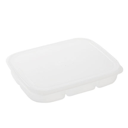 JWDX Food Storage Clearance, Divided Veggie Tray with Lid Vegetable Storage Square Relish Serving Platter with 5/6 Compartment Snack Container A.