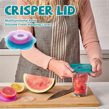 JWDX Closure Bags and Lids and Boxes Clearance, Multifunctional Petal Silicone Fresh Keeping Cover Silicone Elastic Stretch Cover Silicone Bowl Reusable Food Storage for Various Food Containers As shown.
