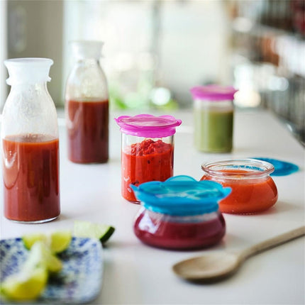 JWDX Closure Bags and Lids and Boxes Clearance, Multifunctional Petal Silicone Fresh Keeping Cover Silicone Elastic Stretch Cover Silicone Bowl Reusable Food Storage for Various Food Containers As shown.