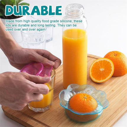 JWDX Closure Bags and Lids and Boxes Clearance, Multifunctional Petal Silicone Fresh Keeping Cover Silicone Elastic Stretch Cover Silicone Bowl Reusable Food Storage for Various Food Containers As shown.