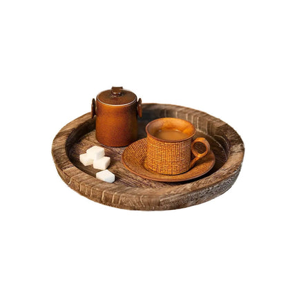 JWDX Baking Trays and Trays Clearance, Rustic Wooden Tray Candle Holder Plate Pillar Candle Tray Wood for Farmhouse Kitchen Countertop Coffee Table Home Decor COL.