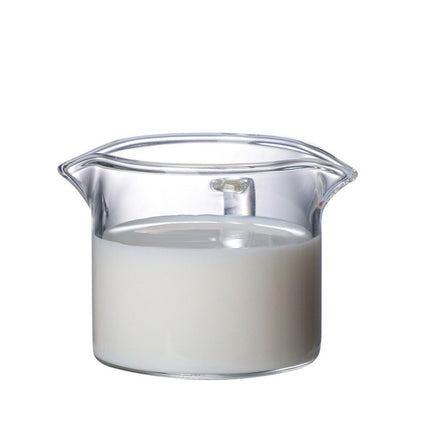 JWDX Glass and Bottle Clearance, Shot Glasses Double Spouts Milk Cup Clear Glass (Clear Glass 1Pack) As shown.