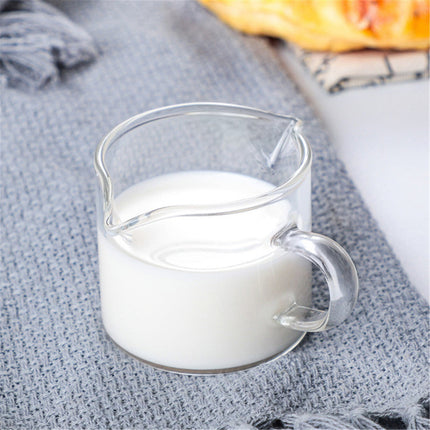 JWDX Glass and Bottle Clearance, Shot Glasses Double Spouts Milk Cup Clear Glass (Clear Glass 1Pack) As shown.