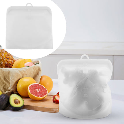 JWDX Closure Bags and Lids and Boxes Clearance, Reusable Silicone Food Storage Bag Sandwich Bag Sealed Freezer Bag Liquid Snack Lunch Fruit Fresh Produce Bag | Best Storage and Cooking Bag (1Pc) CLB.