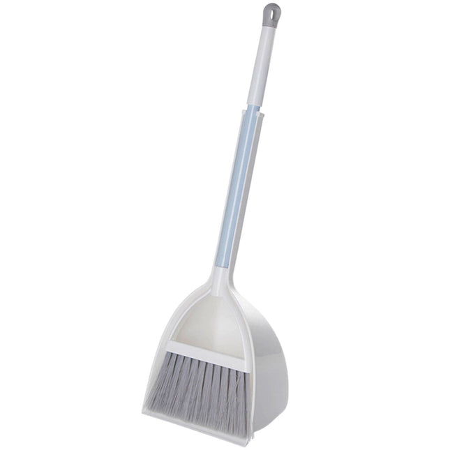 JWDX Cleaning Brush Clearance, Small and Dustpan Set Broomstick and Dust Pan Combo for Home Kitchen Room Kids Housework Cleaning Craft (White) As shown.