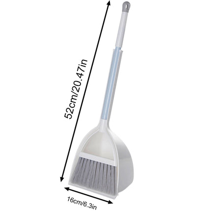 JWDX Cleaning Brush Clearance, Small and Dustpan Set Broomstick and Dust Pan Combo for Home Kitchen Room Kids Housework Cleaning Craft (White) As shown.