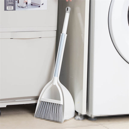 JWDX Cleaning Brush Clearance, Small and Dustpan Set Broomstick and Dust Pan Combo for Home Kitchen Room Kids Housework Cleaning Craft (White) As shown.