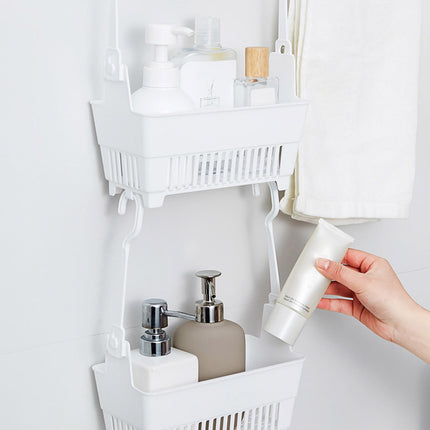 JWDX Rack Clearance, Sundries Hanging Basket Storage Drain Bag Shower Baskets with Hook Organizer As shown.