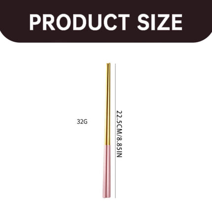 JWDX Tableware Clearance, 1 Pairs Stainless Chopsticks Reusable Dishwasher Noodles Chopsticks Eating Cooking Dinning Flatware Kitchen Utensils(Gold ) As shown.