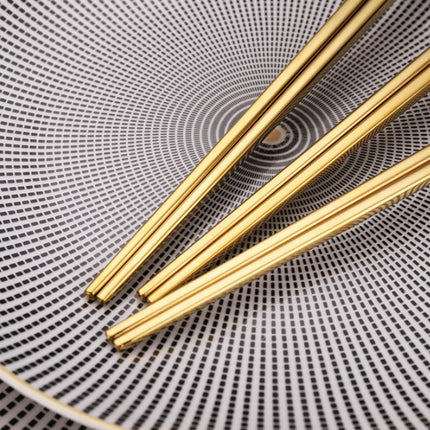 JWDX Tableware Clearance, 1 Pairs Stainless Chopsticks Reusable Dishwasher Noodles Chopsticks Eating Cooking Dinning Flatware Kitchen Utensils(Gold ) As shown.