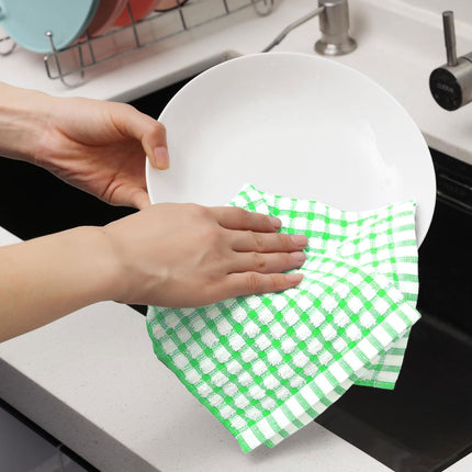 JWDX Kitchen Cleaning Supplies Clearance, Cleaning Kitchen Fast Absorbent Microfiber Towels Rags and Cloths Drying Super Cotton Dish Dish Soft Kitchen Dishcloths Towels Dish Cloth Microfiber Wipes GNB.